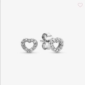 *sold* Pandora Open Heart Stud Earrings